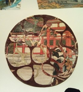 cutout 2 japanese women woodblock